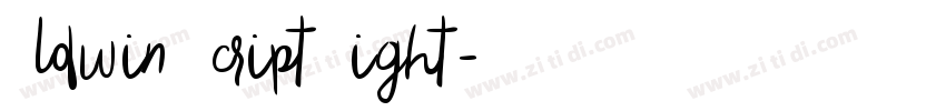 Eldwin Script Light字体转换